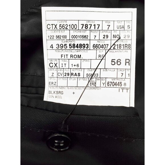 Ermenegildo Zegna Mens One Button Evening Jacket Black Formal Tuxedo Blazer NWT - Picture 6 of 8